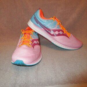 Saucony Womens Fastwitch Running Shoes Size 12 Sneakers Comfort Foam Pink Orange